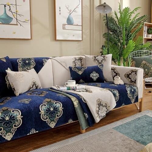 Fashion Chenille Jacquard Sofa Towel Soft Vintage Sofa Cover Four Season Universal Anti-slip Couch Covers for Living Room
