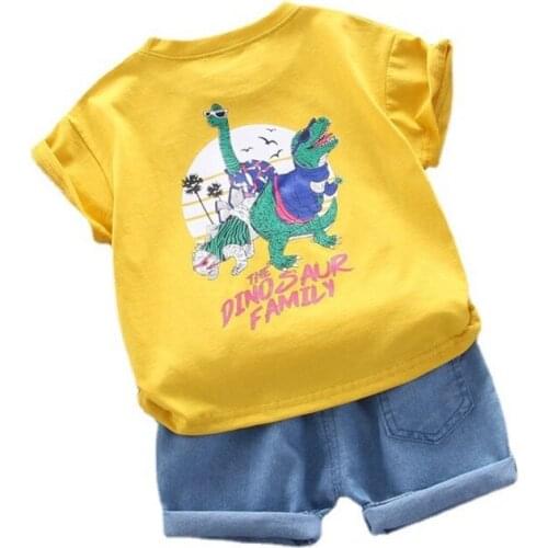 New Summer Baby Girl Clothes Children Boys Fashion Cartoon Cotton T-Shirt Shorts 2Pcs/ses Toddler Casual Clothing Kids Tracksuit