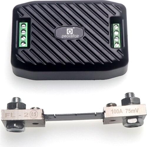 Peacefair PZEM-017 DC 0-300V 100A Ditigal Voltmeter Ammeter RS485 Modbus Voltage Current Power Energy Meter with 100A Shunt