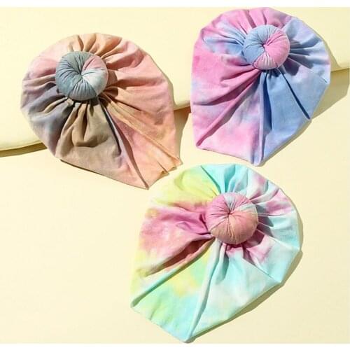 3-piece Newborn Bow Hat Baby Boys and Girls Beanie Pure Cotton Doughnut Headband Knot Cover Cap Newborn Photo Set 0-24 Months