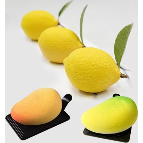 SHENHONG Mango Mousse Moulds Lemon Silicone Cake Molds Pastry Baking Tools Dessert Decorating Form Non-Stick Kitchen Bakeware