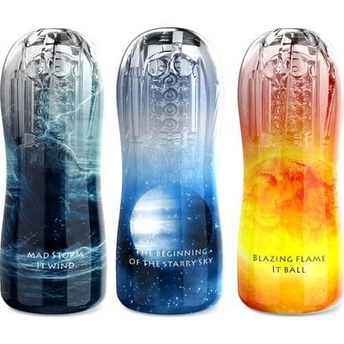 Silicone Vaginal Anal Mouth Masturbator For Male Pussy Sucking Pocket Cup Adult Sex Toys Penis Endurance Exercise Vacuum Pump