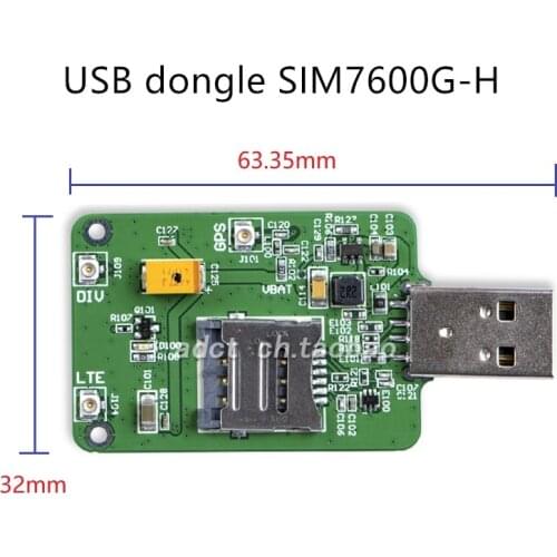 SIMCOM SIM7600G-H USB Dongle with antenna 4G LTE Cat4 module Testing Kit complete multi-band LTE-FDD/LTE-TDD/HSPA+/UMTS/GPRS/GSM