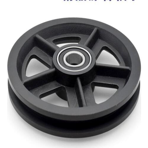 2pcs 15*120*16.5mm groove U-shaped nylon wheel for American barn door, 6002RS bearing pulley/track overhead crane/guide wheel