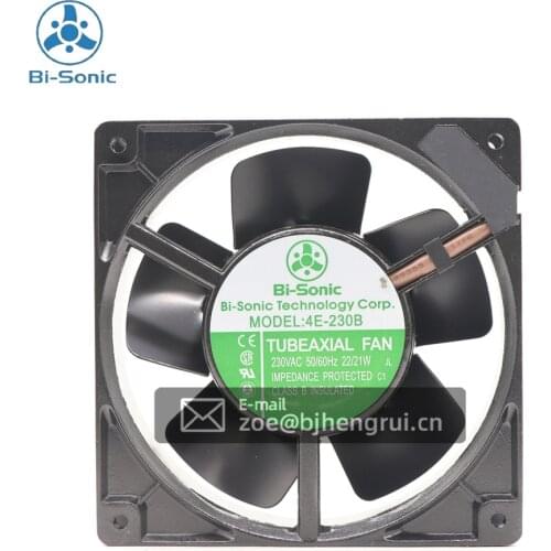 Bi-Sonic 4E-230B Full Metal High Temperature Moisture Resistant 12038 AC 220V Axial Fan For Control Cabinet Cooling