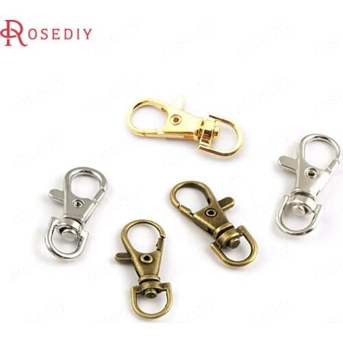 10PCS 38x15MM Gold Color Plated Zinc Alloy and Iron Big Lobster Claw Clasps Diy Jewelry Findings Accessories wholesale