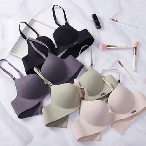 Women Seamless Push Up Bra Sexy Deep V Gather Wireless 3/4 Cup Bralette Femme Lingerie Intimate Underwear