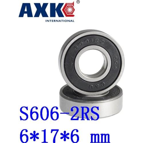 10pcs Free Shipping Sus440c Environmental Corrosion Resistant Stainless Steel Bearings (rubber Seal Cover) S606-2rs 6*17*6 Mm