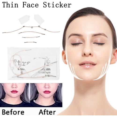 16/40 Pcs Set Neck Woman Thin Face Stickers Invisible V-Shape Skin Sagging SkinFace Lift Up Fast Chin Adhesive Tape