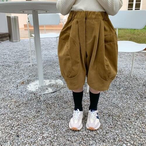 2021 new style girls boys pants autumn fashion kids long pants 2-8 years