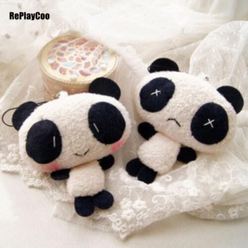 25pcs/lot Mini panda Stuffed Plush Toys 10cm Small panda Stuffed Toys pelucia Pendant Kids Birthday Gift Party Decor 09