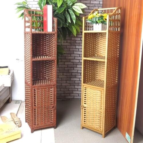 4 Layers Storage Cabinet Bedside Cabinet Small Bookcase Storage Rack Bookshelf Corner Cabinet Corner Cabinet Tel