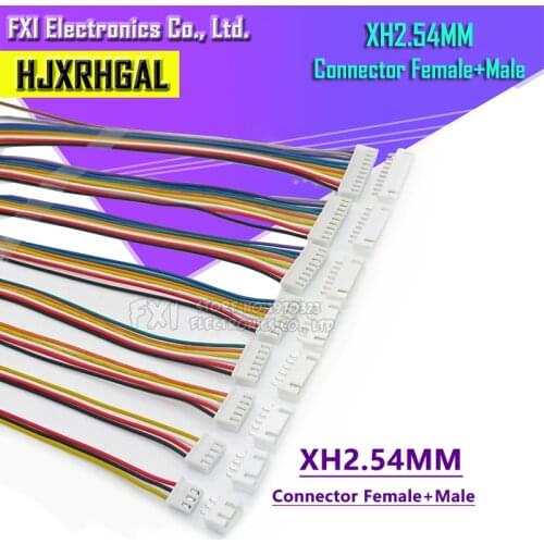 5PCS JST XH2.54 XH 2/3/4/5/6/7/8/9/10 Pin Wire Cable Connector 2.5MM Pitch Male Female Plug Socket 30CM Wire 26AWG