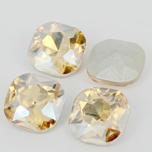 50pcs 12mm crystal stones square shape with round angle luxury stone in silver foil many colors to choose great for home dec