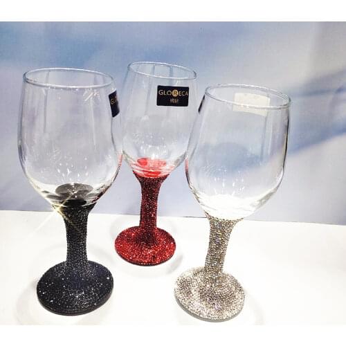 Diamond Goblet Grape Wine Glass Cup Shiny Crystal Wedding Champagne Red Wine Bar Cocktail Party Drinkware Mugs