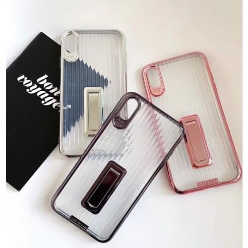Luggage Phone Cases for iPhone 6S 7 8 plus Transparent Soft Silicone Cute for iPhone XS Max XR Stand Holder Case Fundas