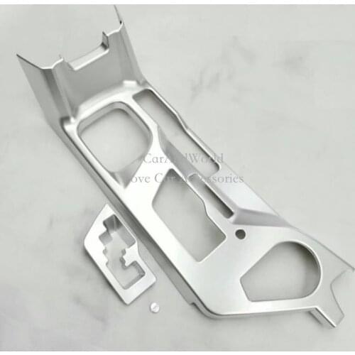 For Toyota RAV4 LHD 2016 2017 2018 Central Overall Gear Shift Box Cover Interior Water Cup Panel Trim ABS Chrome Car Accessories