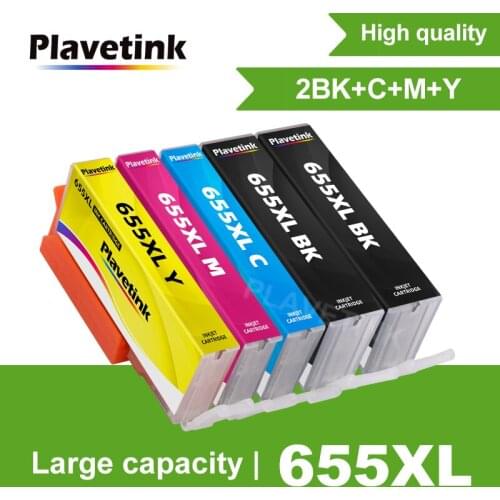 Plavetink 5PCS Ink Cartridge Replacement For HP 655 XL For HP655 Deskjet 3525 5525 4615 4625 4525 6625 Printer Cartridges