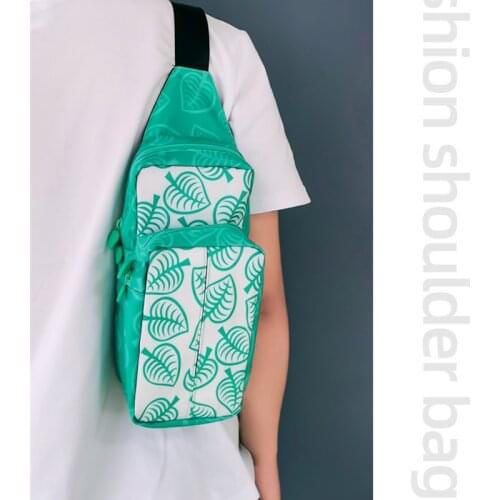 Sling Travel Bag Single shoulder Portable Mini Zipper Chest Case Game Bags for Ninteno Switch NS & Switch Lite Animal Crossing