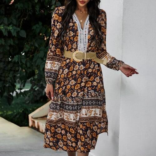 Everkaki Long Sleeve Summer Dresses