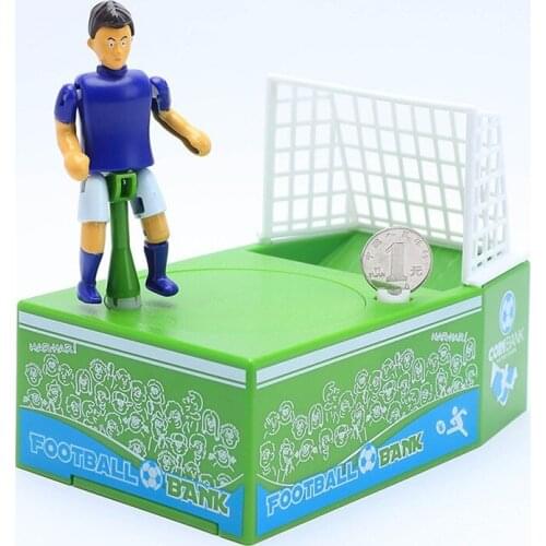 Kicking Football Piggy Bank Electric Coin Plastic Saving World Cup Athlete Piggy Bank Children Boy Gift Desktop Decoration