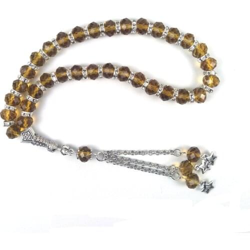 Crystal Muslim pendant accessories tasbih prayer beads bracelet jewelry,stretch Muslim strand bracelets gift