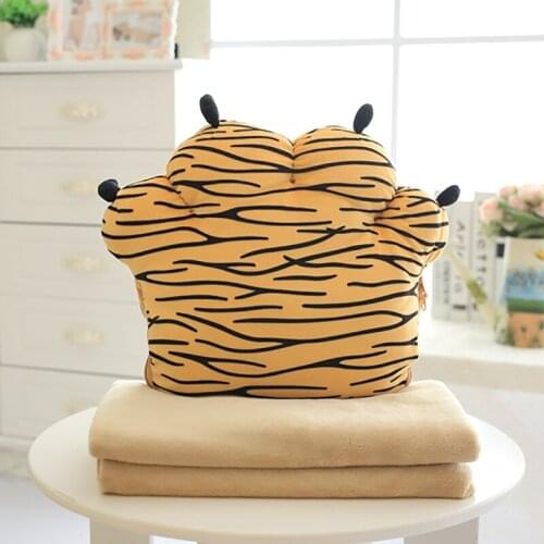 Lovely animal palm soft plush cushion with blanket stuffed pillows three in one as gifts 1*1.5m plush blanket