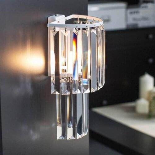 Nordic Crystal Wall Lights Modern Simple For Home Lighting Bedroom bedside wall sconce LED E14 wall lamp AC110V AC220V