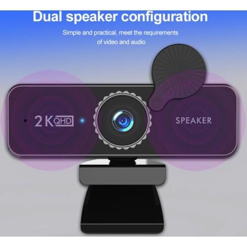New Conference Camera Network HD Live 2K Computer Camera With Built-in Speaker Speaker For Computer Laptop Live Online Teaching