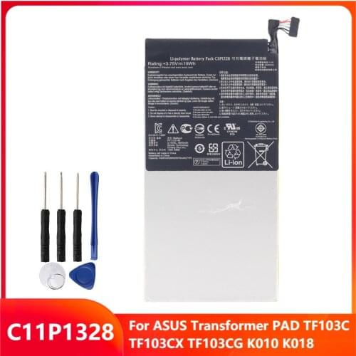 Original Replacement Phone Battery C11P1328 For ASUS Transformer PAD TF103C TF103CX TF103CG K010 K018 Genuine Batteries 4980mAh