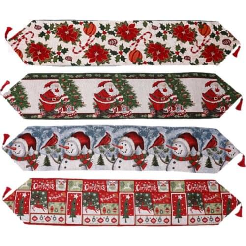 Christmas Table Runner Washable Innovative Napkin Buffalo Plaid Table Cloth Elk Small Tree Table Mat Home Party Decoracion