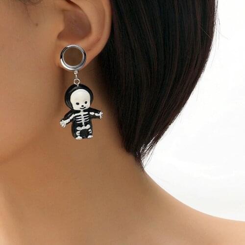 2PCS Surgical Steel Ear Tunnel Ear Dilataciones Oreja Body Accessories Creative Earrings Ear Piercing Ear Expander Expansions