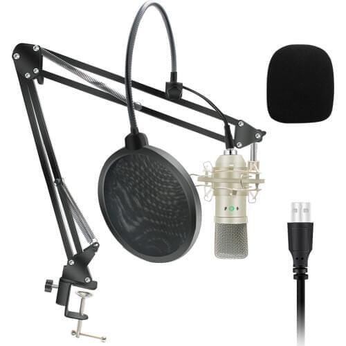 USB Condenser Microphone Kit Computer Microphone Studio Mic for Mobile Phone Laptop Streaming Podcast Pc Microphone