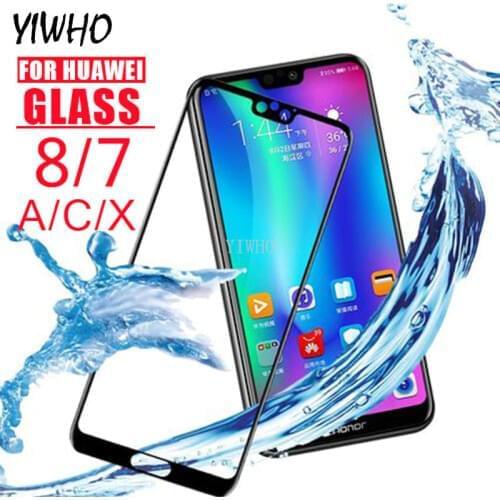Protective Armor Glass on For Huawei Honor 8C 8S 7c 7a 8X 7x Pro Tempered Honer 7 A C X 8 A7 C7 X7 C8 Screen Protector Glas Film