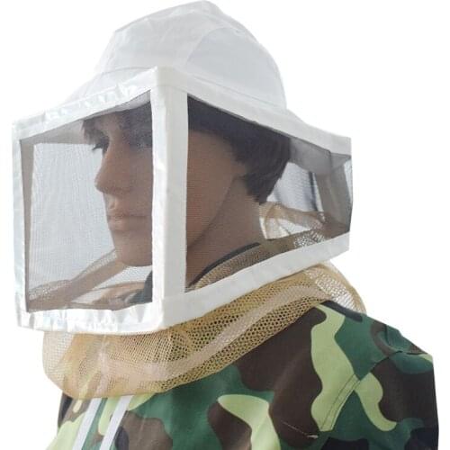 Protective Full Face Hat Beekeeping Suits Protective Fiber Beekeeper Tool Sting-Less Binding Square Folding Veil