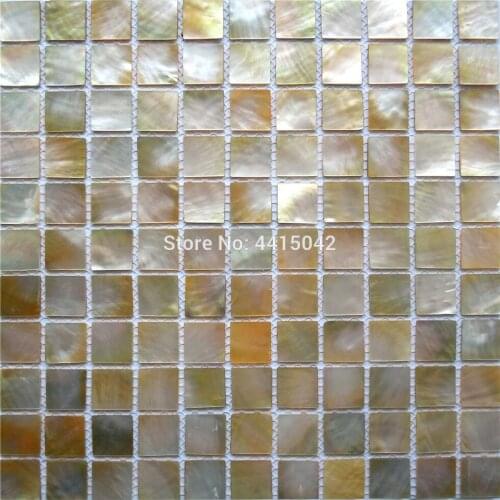 Yellow mother of pearl mosaic tile for home decoration backsplash and bathroom wall tile AL088