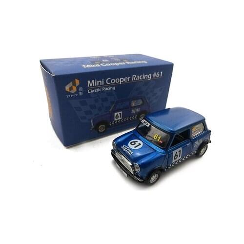 1:50 MINI COOPER RACING 61 Metal Diecast Alloy toy cars Model Vehicles For Children Boys gift hot