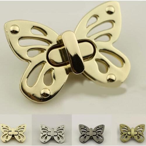 1PC Women Butterfly Metal DIY Clasp Turn Twist Lock for Handbag Shoulder Bag Purse