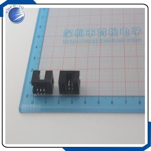 10PCS/LOT A simple horn straight needle DC3-6P 6 pin 2.54MM ISP JTAG socket interface spacing