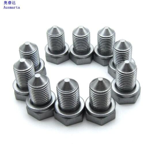 10 Pcs OEM For A3 A4 A6 TT Beetle Golf Eos Oil Drain Plug Bolt with Gasket N90813202 N91101401 N-908-132-02 N-911-014-01