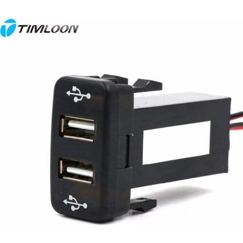 2.1A 1.2A 2xUSB Interface Socket Car Charger Use for HONDA,NISSAN,TOYOTA,Hilux Vigo,FORD,MAZDA,Mitsubishi,Peugeot 307,Elantra