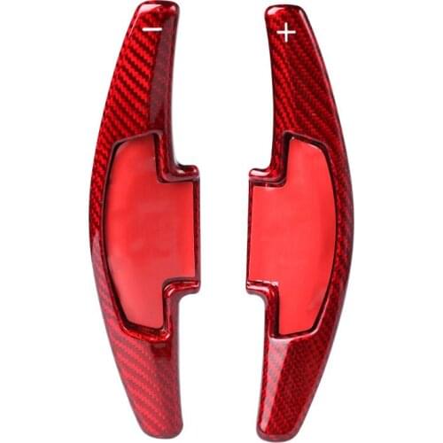 2pcs Red Carbon Fiber Steering Wheel Shift Paddle Extension Shifter Fit For Honda Accord Civic CR-V Pilot Odyssey Insight