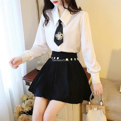 2021 korean japanese version women jk suit anime cosplay costumes student girls school uniform skirt plaid lace sailor clothing