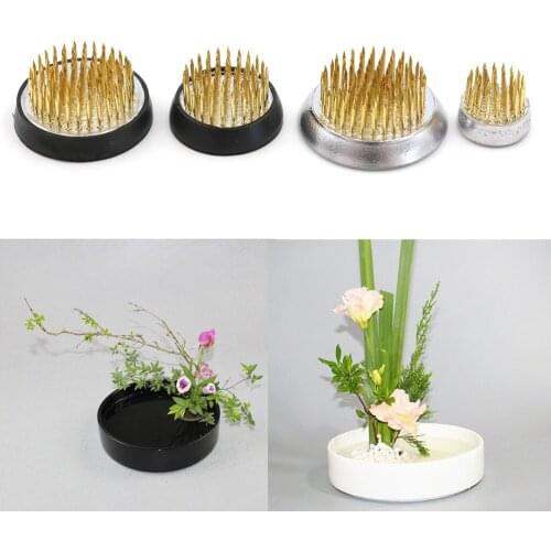 4sizes Round Japanese Flower Holder Frog Art Fixed Tools Flower Arrangement Insert Base Ishizaki Kenzans Pin Art Fixed Tools