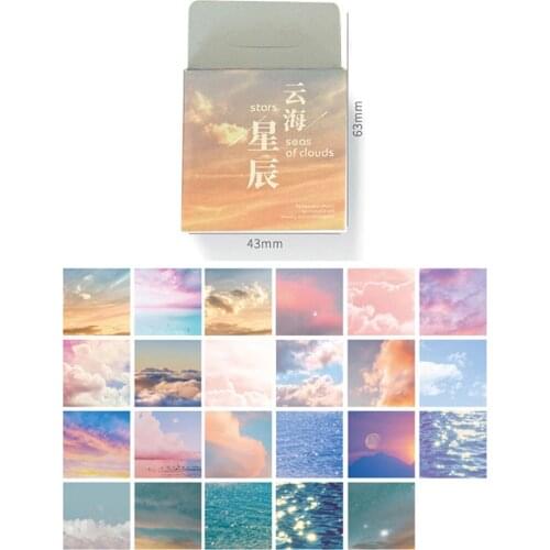 46 Pcs/box Cute Clouds Sea Stars Sticker Pack Scrapbooking Diary Label Stickers Kawaii Diy Decorative Stationery School Supplies