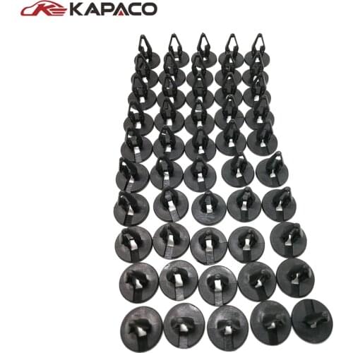 50pcs Car Plastic Fastener Clips Rivet Mud Flaps Bumper Fender Push Clips 6508863AA 11589289 For Chrysler Dodge 5116530AA