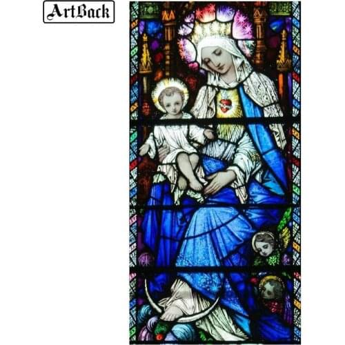 5d Diy Diamond Painting Jesus Virgin Mary Cross Stitch Full Square Diamond Embroidery Religious Diamond Mosaic Sticker
