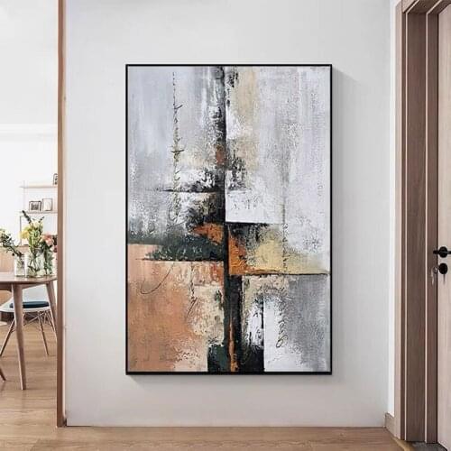 100% Handmade Pink Black Abstract Wall Art Modern Oil Painting On Canvas For Office And Home Decor Original Painting No Frame