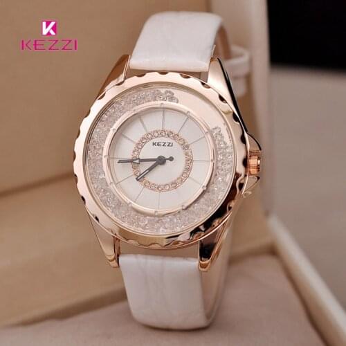 Luxury Brand PU Strap Ladies Dress Watch Fine Inlaid Rhinestone Move Crystal Dial Waterproof Chronograph Quartz Clock Relogio