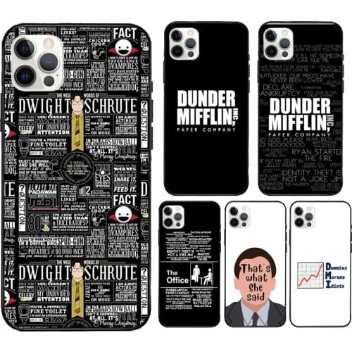 Dunder Mifflin The Office Phone Case For iPhone 11 Pro Max 12 mini 6S 7 8 Plus X XS Max SE 2020 XR Cover Coque
